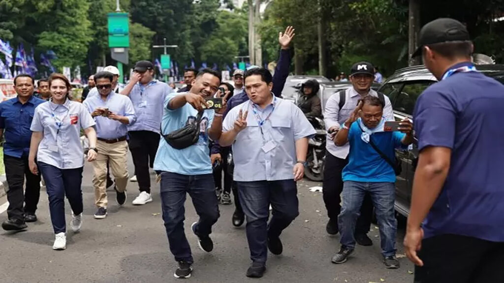 Erick Thohir: Berjalan Kaki ke GBK, Merasakan Semangat Pendukung Prabowo-Gibran