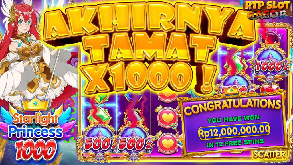 Raih kemenangan hingga 12 juta dengan modal receh 50K bersama Live Rtp Slot Gacor Starlight Princess 1000!