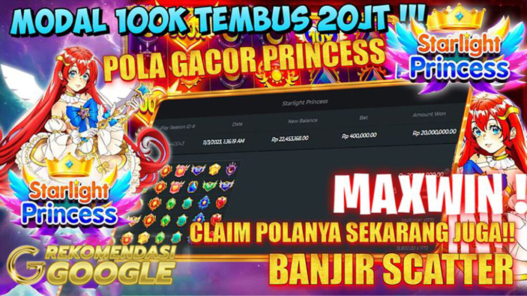 Pola Gacor Slot Starlight Princess: Modal 100K, Tembus 20 Juta, Maxwin Terjamin!